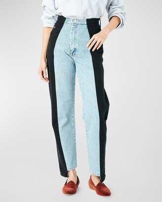 Black and White Two-Tone Denim Jeans Collection