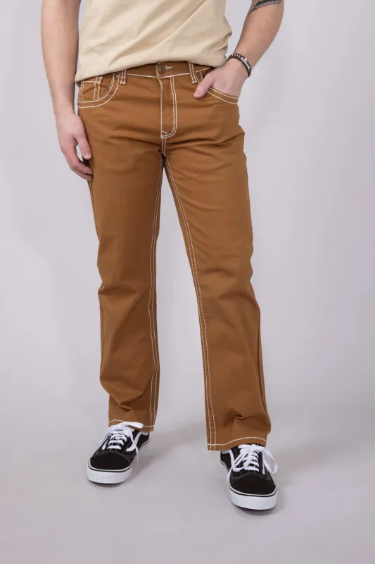 True Luck Blake bootcut jeans for men black denim white stitching classic stretch fit comfortable affordable quality