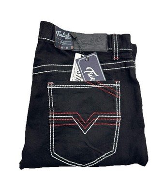 True Luck Classic Black Straight Jeans